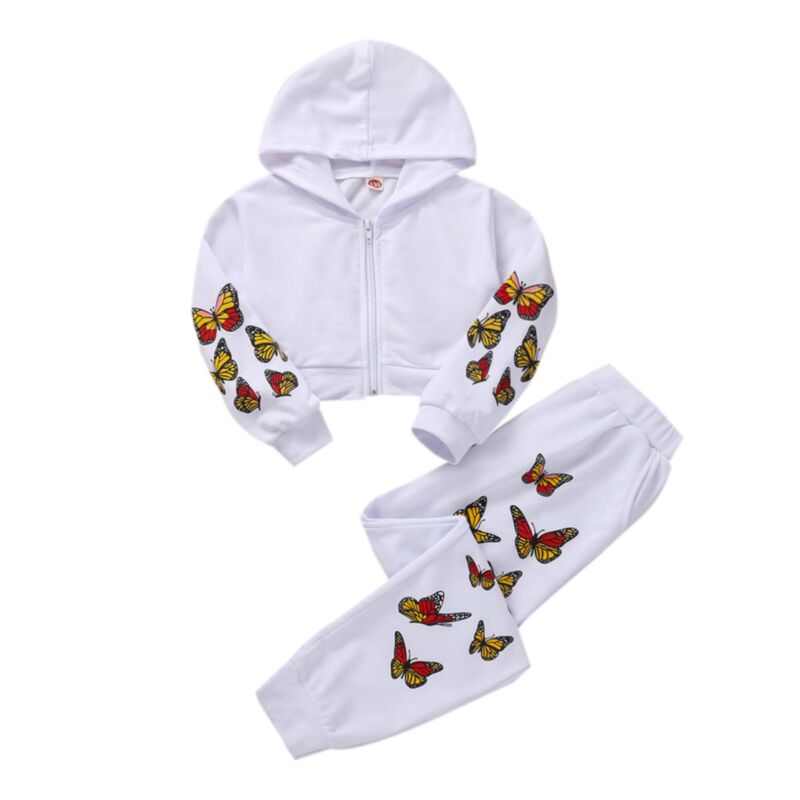 Wholesale Wholesale Zipper Butterfly Hoodie And Pants K