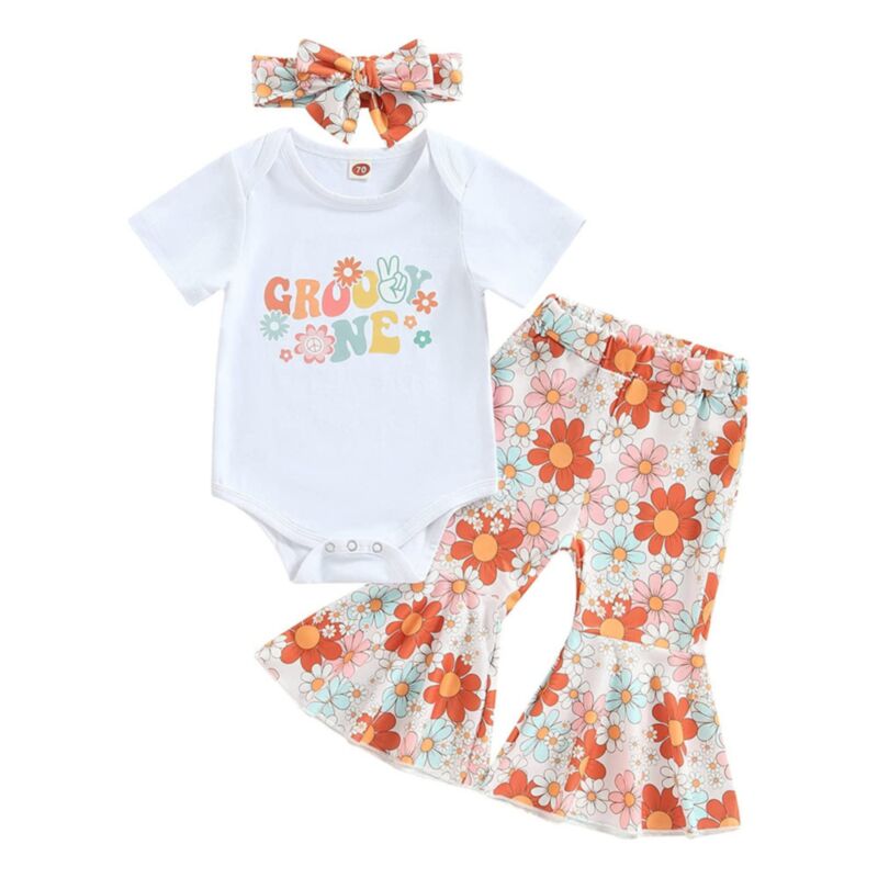 Wholesale 318M Baby Girl Sets ShortSleeved Letter Pri