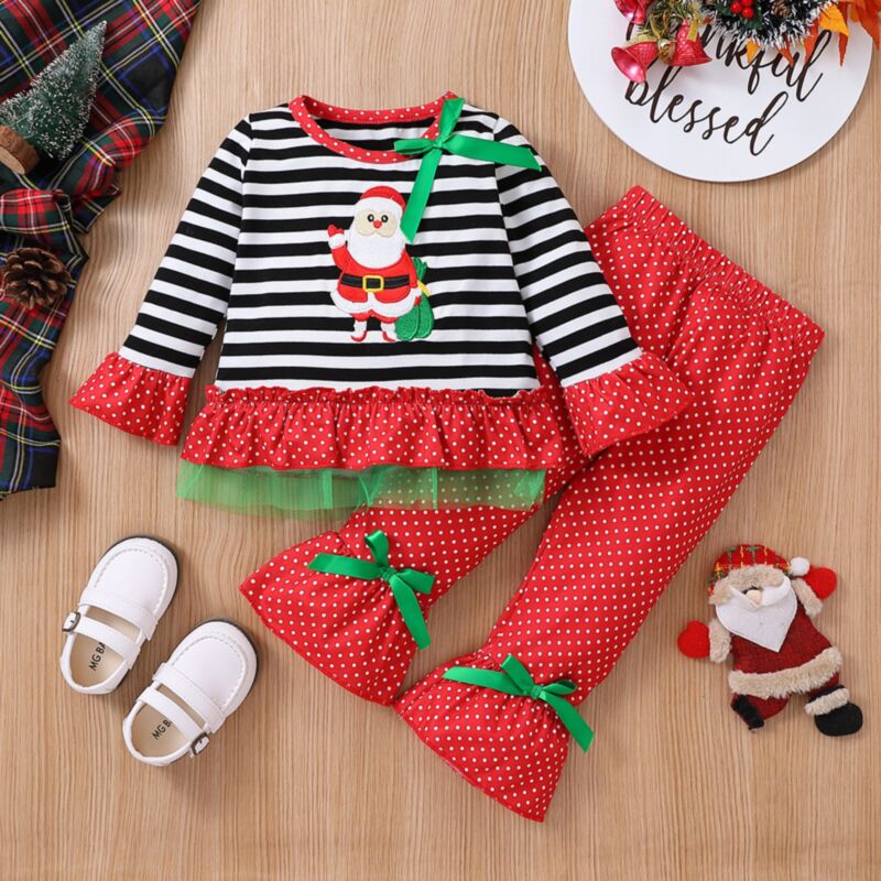 Wholesale 9M5Y Toddler Girls Sets Two Piece Christmas