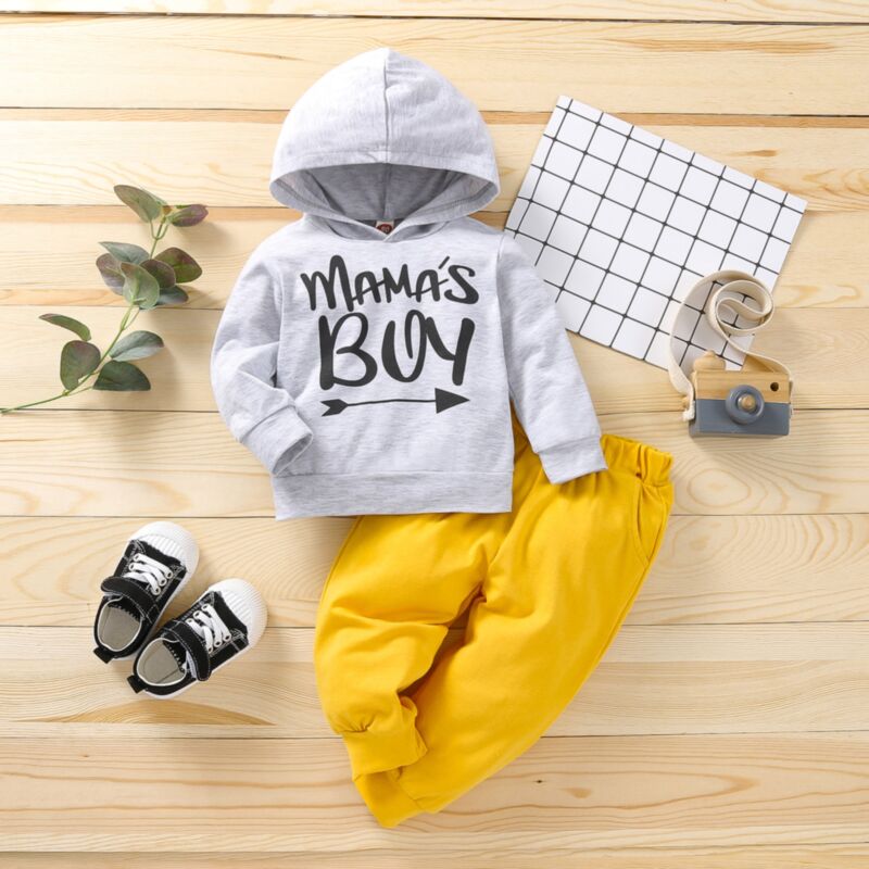 Wholesale 9M3Y MAMA'S BOY Baby Tracksuit Sets Hooded S