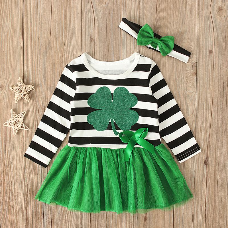 Black and White Striped Dress (For Girls)